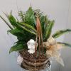 8 inch as shown $75
w/o Angel $65
10 inch planter basket with Angel $95
w/o Angel $85
Plants may vary